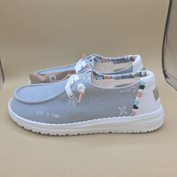 Hey Dude Wendy Boho Light Denim US Women's 5  - EU 36 - Picture 2 of 9